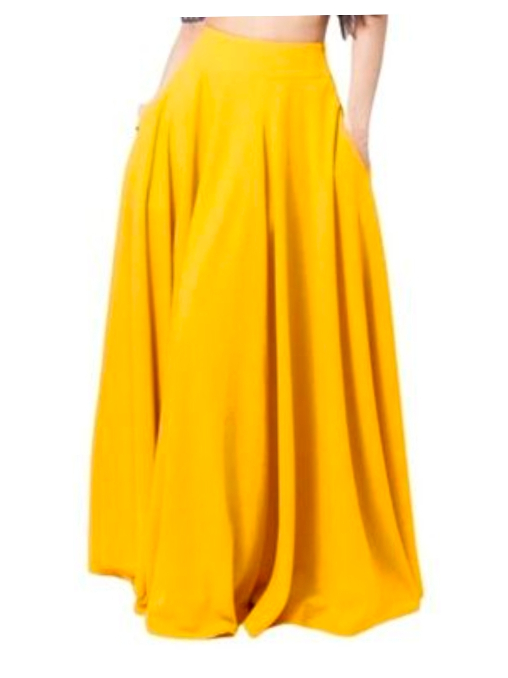 Tory Burch Bright Yellow Full-Length Maxi Skirt Size 0